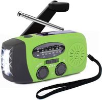 Solar Radio, AM/FM/NOAA Handkurbel Radio Mini Portable USB wiederaufladbares Notfallradio mit LED-Taschenlampe und SOS-Alarm für Camping, Überleben, Reisen