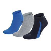 PUMA Lifestyle Quarters 3 er Pack Socken Uni Blau / Grau, Größe:43 - 46