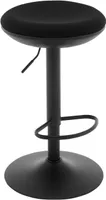 WOLTU Barhocker, höhenverstellbar drehbar, mit Fußstütze Metallgestell, Netzgewebe, Schwarz