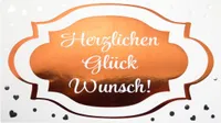 Oblique Unique 3 Dosen Flaschen Sticker Etiketten Aufkleber - Herzlichen Glückwunsch