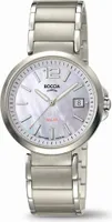 Boccia 3332-01 Damen-Armbanduhr, Titan-Gehäuse, Metall-Armband, Solarbetrieb