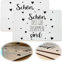 LS-LebenStil 2x Kork Tischset Platzset zusammen sind 40x30cm abwaschbar Rechteck Platzmatte Placemate Tisch Untersetzer Unterlage Teller Geschirr Vase