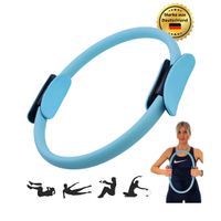 Winch Pilates Ring | Premium-Qualität mit Weicher-Polsterung | Widerstandsring für Ganzkörpertraining, Yoga und Physiotherapie | (Blau)