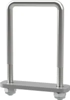 U-Bügelschraube M10 mit Klemmplatte und Stopmuttern Sliphilfe Trailer verzinkt SUPROD, M10, LW=71, LH=140 mm