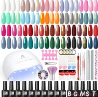 Komplettes 20 Farben Gel Nagellack Set Soak Off Gel Nail UV Nail Gel Set mit reichhaltigem Maniküre Werkzeug Base Top Coat Nail Art Salon