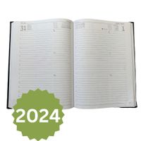 Buchkalender 2024 Kalender Kalenderbuch Monatsübersicht & 1 Tag / Seite A5 Soennecken