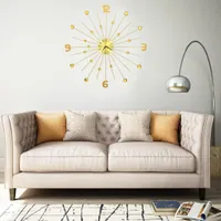 vidaXL Zegar ścienny metalowy 70 cm złoty