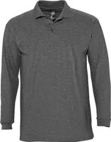 SOLS pánska zimná košeľa II pique s dlhým rukávom / polokošeľa s dlhým rukávom PC329 (XL) (charcoal)