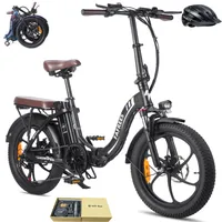 Elektrofahrrad Rostfreie Aluminiumlegierung Pannensichere Reifen Wasserdicht IPX5 bis zu 120 - 150 km E-bike klapprad 20 zoll mit 7 Gang, Schwarz
