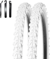 2 x Kenda 24" Pyscho K-829 Fahrradreifen in Weiß 50-507 (24 x 1,95) inkl. maxxi4you Reifenheber