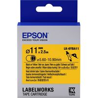 Epson Etikettenkassette LK-6YBA11 - Schrumpfschlauch - schwarz auf gelb - 11mm D