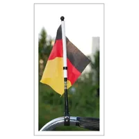 Deutschland & Bundesländer Fahne am Stab - Fahne am Stab Deutschland mit  Adler gedruckt klein Pack à 4 Stück
