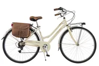 Via Veneto by Canellini bicykel mestský bicykel žena oceľ s bočnými taškami - Cream 46