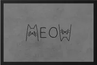 Meow Fußmatte Katzenliebhaber Katzenfan Katzenmama Katzenbesitzer Geschenkidee