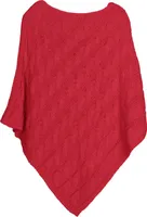 styleBREAKER Strick Poncho mit Zopfmuster, Rundhals Strickponcho, Grobstrick, Damen 08010040