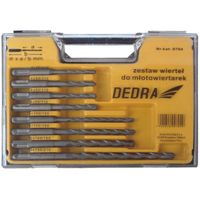 DEDRA Zestaw wierteł 8 szt. do wiertarek z udarem 5,6,(2x8)x110;6,8,10x160,10x210 - 0704