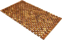 DEUBA® Badematte Holz FSC®-zertifiziertes Akazienholz rutschfest Badvorleger Duschmatte Holzduschmatte Badezimmerteppich Dusch Vorleger Teppich Mosaik