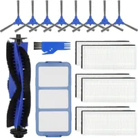 Rebirthcare Zubehör für Eufy RoboVac 11S 30 30C 35C 15C 15T 12 Saugroboter zubehör Set Staubsaugerfilter Ersatzteile,1 Rollbürsten 6 hepa Filter 8 Seitenbürsten 1 Primärfilter 1 Reinigungsbürste