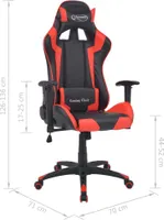 vidaXL Kancelářská židle Herní židle Výklopná umělá kůže červená