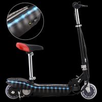 vidaXL E-Scooter für Kinder mit Sitz und LED 120 W Schwarz