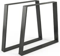 Vicco Tischbeine , 80 x 72 cm Trapezförmig, Schwarz