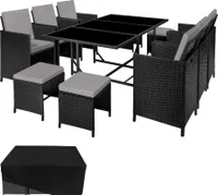 Rattan Sitzgruppe Malaga für 6 bis 10 Personen