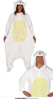 Polarbär Onesie Jumpsuit, Größe: 42 - 44 (L) Farbe: Weiß