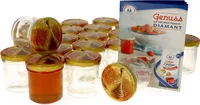 24er Set Einmachglas 167 ml Deckel mit Honigwabe Rund- Einkochgläser Vorratsglas Aufbewahrung