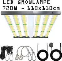 JUNG Vollspektrum LED Wachstumslampe PB720 Vollspektrum Grow Lampe 720 W Dimmbar für Growbox Set  Anzuchtlampe für Pflanzen Wachstumslicht Growlampe