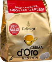 Dallmayr Crema d'Oro kawa w strąkach ziarnista arabska łagodna 28 strąków