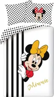 Poszwa na kołdrę Disney Minnie Mouse, Peekaboo - 140 x 200 cm + 70 x 90 cm - bawełna