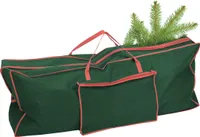 Weihnachtsbaumhülle grün mit Reißverschluss - 125 x 50 cm - Aufbewahrungstasche für künstliche Tannenbäume - Weihnachtsbaumtasche Transporthülle für Kunst Christbaum