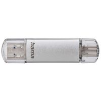 FlashPen "C-Laeta", Type-C USB 3.1/USB 3.0, 64GB, 40 MB/s, Silber (001