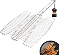 bremermann Fischgriller 3fach / Edelstahl / ca. 65 x 39,5 cm / Fischbräter