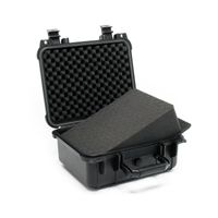 Universalkoffer 35x29,5x15cm schwarz, mit Druckausgleichsventil & anpassbaren Schaumstoffmatten