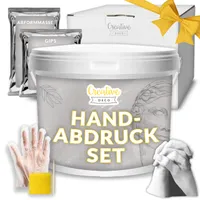 Creative Deco 3D Gips Handabdruck Set | Gipsabdruck Hände Paar | Hand Abdruck Geschenke für Partner