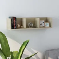 vidaXL CD-Wandregal Sonoma-Eiche 75x18x18 cm Holzwerkstoff
