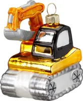 Christbaumschmuck Glas Bagger 7.5cm gold