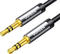 Ugreen AV119 Hochwertiges 3,5mm Klinke auf Klinke Audiokabel - Schwarz, 1m