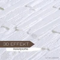 3D PVC Wandpaneele | Deckenpaneele | Paneele Steinoptik | 1 Platte - 0.5 qm | Wanddeko | Wandverkleidung | Wasserfest - White Quarzite