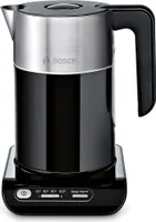 Bosch Wasserkocher TWK8613P, Abschaltautomatik, Temperaturwahl, Warmhaltefunktion, 1,5 L, 2400 W, schwarz