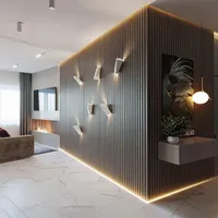 HOME DELUXE - Akustikpaneel SONIC Grey Oak - 12 Paneele, Holz aus MDF, Filz aus Polyester, auf- und nebeneinader platzierbar I Schallschutzpaneel Akustikplatten Wandpaneel