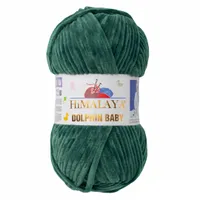 Strickfein Himalaya Dolphin Baby super Bulky Chenille Garn Wolle strickgarn 100 gr 80360 - grün