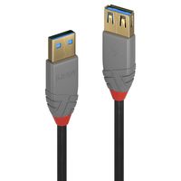 LINDY 36761 - USB 3.0 Verlängerungskabel, Typ A auf A, schwarz
