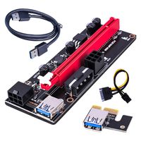 6 poliges PCI-E Express USB3.0 Verlängerungskabel 1X bis 16X Extender Riser Kartenadapter Netzkabel Farbe ： Schwarz