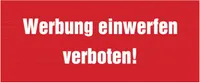 Dreifke® Türschild, Werbung einwerfen verboten!, 40 x 100 mm, Folie selbstkle...