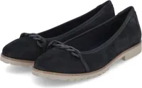Tamaris Damen Ballerinas Blau Rauleder Größe: 37