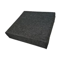 Pillows24 - Ergonomický venkovní polštářek - 1x [ 40x40x10 cm ] v černé barvě - omyvatelný podsedák se zipem na židli k zahradnímu nábytku