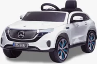 Kinder Elektroauto 12V - Mercedes EQC400 - 1 bis 6 Jahre - mit Fernbedienung - Weiß