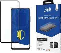 3MK Displayschutz Gehärtetes Glas 3mk HardGlass Max Lite für Xiaomi Redmi Note 10, schwarzer Rahmen